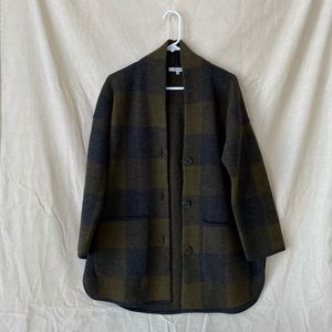 Madewell Buffalo Check Sweater Coat